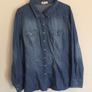 Denim long sleeve shirt